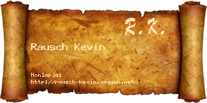Rausch Kevin névjegykártya